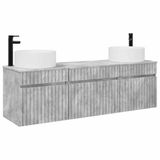 vidaXL Badkamerkastenset 3 st Betongrijs 49 x 44,5 x 65,5 cm