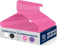 SereneLife Kleerhanger - Plastic Hangers - Antislip Ruimtebesparende Kledinghangers - 10 Stuks - Roze