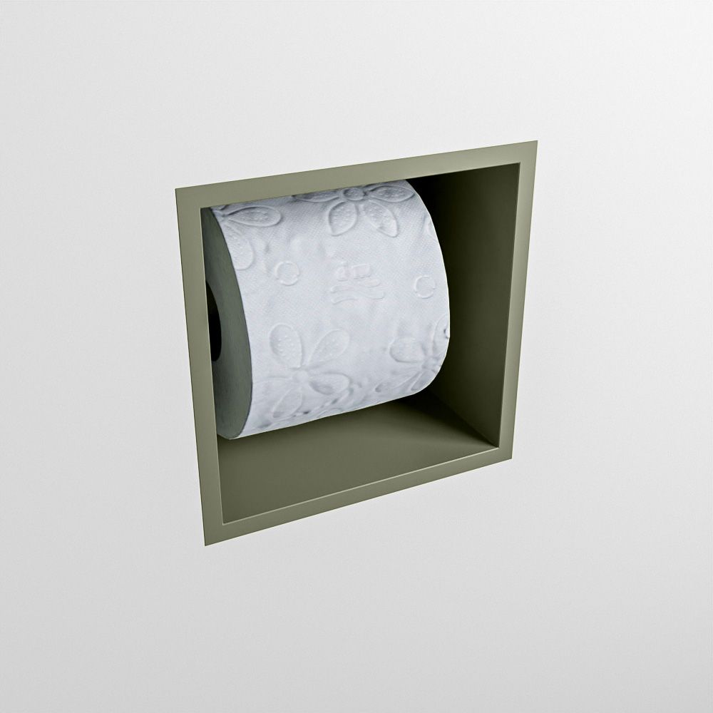 Mondiaz Easy Cube 160 toiletrolhouder 16x16 army
