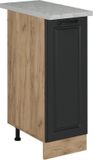 Vicco R-Line Apotheekkast – 30 cm WB Marmer Antraciet landhuis