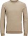 JACK&JONES - JJBRADY KNIT CREW NECK - Heren - Gebreide truien - XXL - Regular Fit - Katoen/Acryl - Gestreept - Crockery