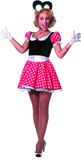 Wilbers Minnie Mouse Kostuum - Maat L - Bruin - Polyester - Dames - Volwassenen