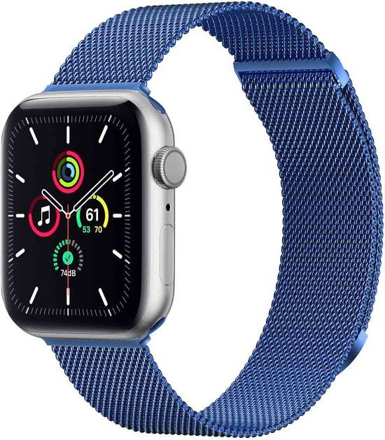 imoshion Milanees magnetische bandje voor Apple Watch - Blauw - Maat M - 42/44/45/49mm