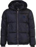 Armani Exchange Hooded Zip-Up Jacket with Front Pockets - Blue