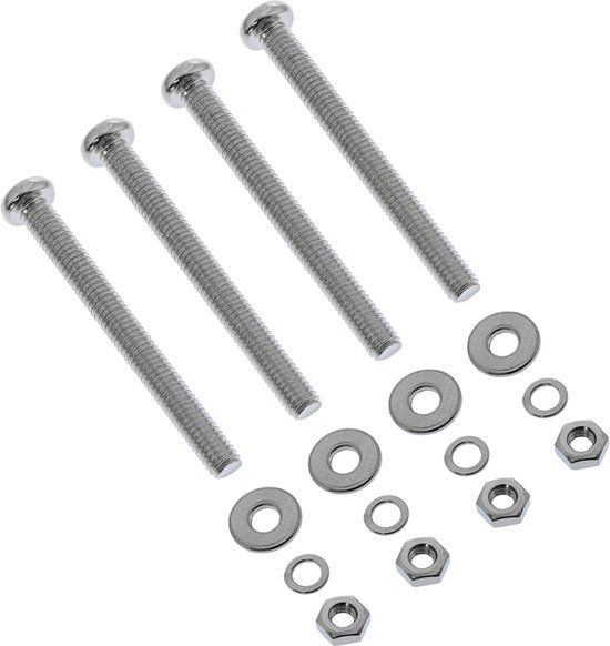 InLine Schroeven voor Ventilator Computerbehuizing - 3 x 30 mm - 4 sets - Zilver