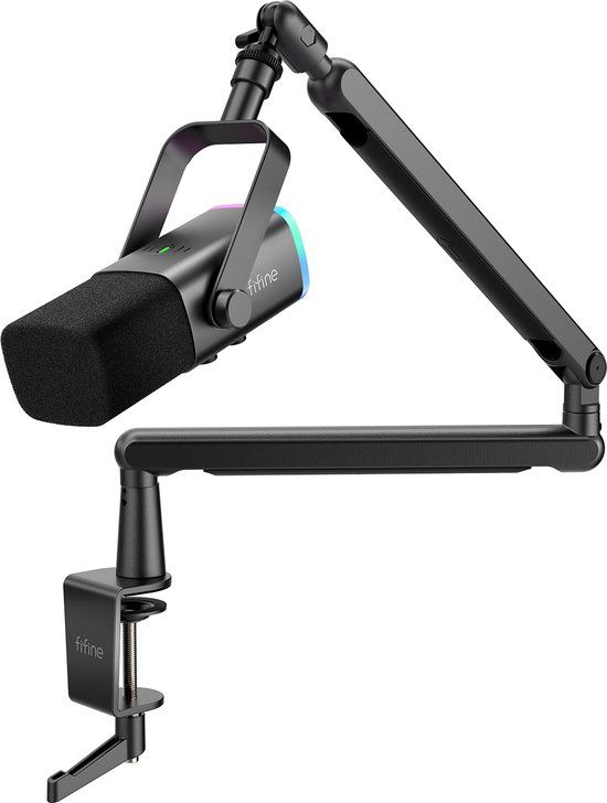 FIFINE - TAM8 USB / XLR Studio Microphone - Flexible Arm - Black