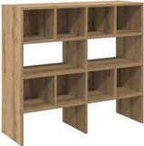 vidaXL Schoenenrekken 2 st stapelbaar 89,5x30x40 cm artisanaal eiken