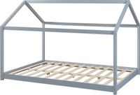 en.casa Kinderbed Cerro huisbed met bedbodem 120x200 cm grijs