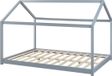en.casa Kinderbed Cerro huisbed met bedbodem 120x200 cm grijs