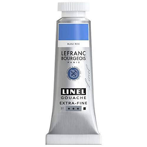 Lefranc & Bourgeois Lefranc Bourgeois 301187 Linel Gouache extra- fijne en gladde aquarelverf met maximale kleurintensiteit, helderheid voor streeploos aanbrengen, tube van 14 ml - Royal Blue