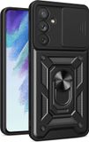 MobyDefend Pantsercase met Draaibare Ring voor Samsung Galaxy A54 - Zwart