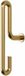 Moebe Wandhaak - Metaal - Klein - Mat Messing - 2 Stuks