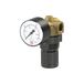 Riegler Drukregelaar voor water, incl. manometer, G 1/4, regelbereik 0,5-10 bar, ingangsdruk max. 25 bar, Med.-omgevingstemp. Maximale 50 graden Celsius.