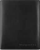 Bugatti Super Slim Portemonnee RFID-bescherming Leer 10 cm - Mannen - Staand formaat - Zwart