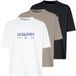 JACK & JONES JORFREDERIKSBERG BRANDING TEE 3PK MP Heren T-shirt - Katoen - Korte mouw - XXL