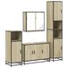 VidaXL Ensemble de salle de bain 4 pièces chêne Sonoma