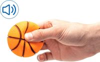 Nobleza Hondenbal met Piep - Vinyl Basketbal - Piepballetje hond - Piepspeelgoed - Oranje - 7,5 cm