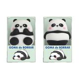 Dohe - Leuke en Grappige Gummetjes (2 st.) | Gummen in de Vorm van Dieren Panda Beren, Stevig PVC, Gebruik voor Thuis, School, Basisschool en Cadeau, Jongens, Meisjes
