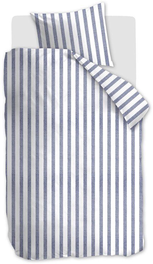 Ambiante Ally dekbedovertrek - Eenpersoons - 140 x 200/220 cm - Indigoblauw