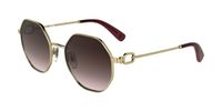 Longchamp LO179S Gold/gradient brown rose 52/20/140 Vrouwen Zonnebrillen