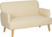 HOMCOM 2-zits Sofa Samt 130x74x79 cm Cremeweiß