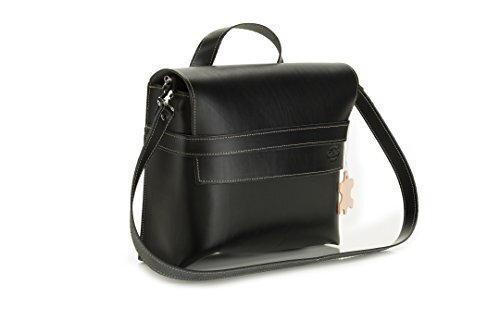 Cicli Bonin Monte Grappa Lateral Leather tassen, zwart, 30 x 9 x 27 cm