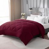 Arvion Dekbed voor Frans bed 200x200 cm - 4-seizoenen microvezel vulling - bordeaux