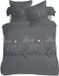VISION home VISION LOVE Dekbedovertrekset - 100% Katoen - Kingsize - 260 x 240 cm - Donkergrijs