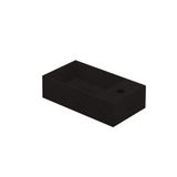 Ink Contra Fontein Polystone vierkant zonder kraangat rechts 40x22x10cm Quartz grijs 3403072