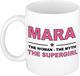 Bellatio Decorations naam cadeau mok - Mara - Woman Myth Supergirl - koffiemok - 300 ml - collega - moederdag