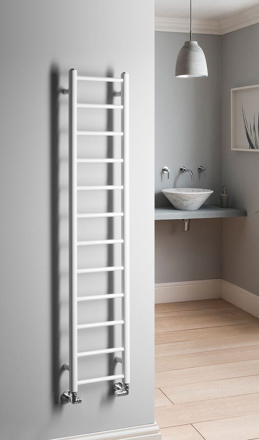 Sapho Dina handdoekradiator 30x138 cm wit - Staal