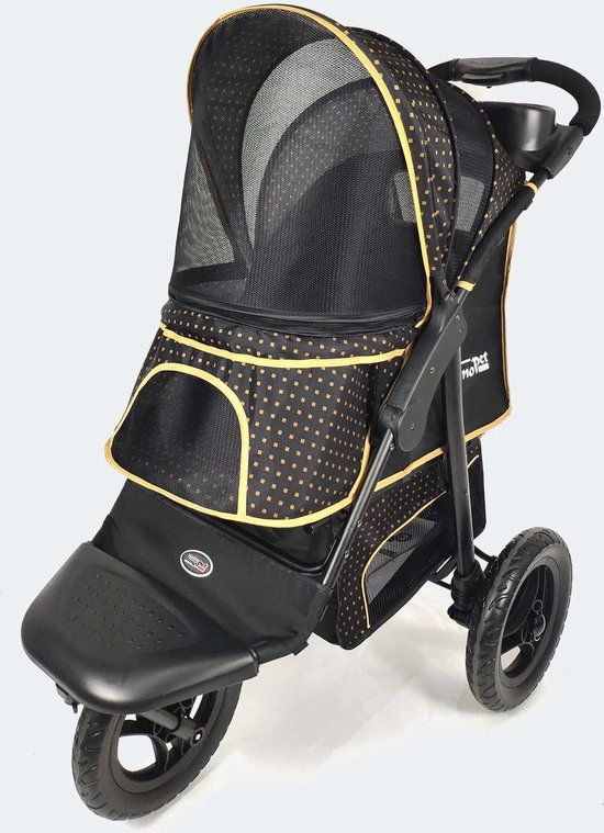 InnoPet Adventure Hondenbuggy - Zwart/Goud - 93x61x105cm
