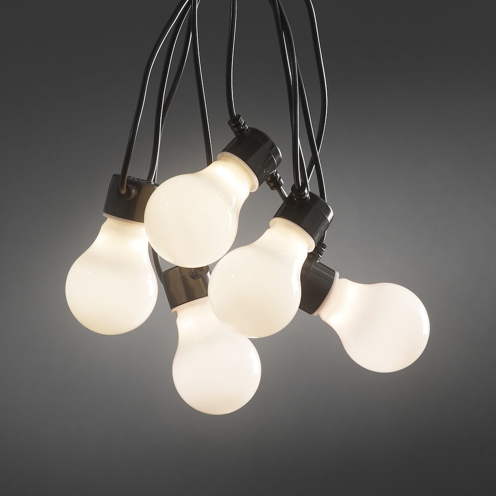 Konstsmide 2388-120CH - LED Light Decoration Chain - Black - 10 Lamps - 4.8W