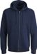 Jack & Jones Vest Jjebradley Sweat Zip Hood Noos Pls 12250596 Navy Blazer Mannen Maat - 8XL