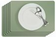 Cosy & Trendy Sets de table Aspect cuir Basilic Vert clair 6 Pièces