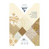 Clairefontaine 95096C - Blok van 20 Vellen Ivoor/Bruin 21x29,7 cm
