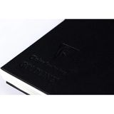 Clairefontaine 34289C Genaaid Schetsboek Goldline - 50 Vellen Wit Tekenpapier - A6 10,5x14,8 cm 140g - Staand Formaat - Stevige Zwarte Kaft met Linnenlook