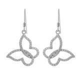 Orphelia Oohanger Outline Butterfly Zirconium Sterling Zilver 925
