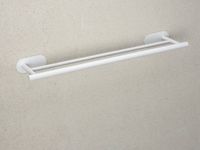 WENKO HH WENKO Turbo-Loc® badhanddoekstang Duo Orea White mat, 60 cm, dubbele handdoekstang van roestvrij staal, 60 x 4,5 x 12 cm, wit