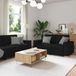 Maison Exclusive - Ensemble de canapés 2 pièces avec coussins, tissu noir