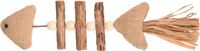 FLAMINGO Jouets pour chat Topsy poisson bois matabi nature 21 cm - Marron