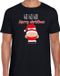 Bellatio Decorations fout kersttrui t-shirt heren - Kerstman - zwart - Merry Christmas M