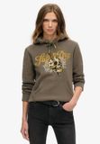 Superdry Tattoo Hoodie Dames - Katoen/Polyester - Maat S - Grijs