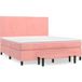 Maison Exclusive - Sommier à lattes de lit avec matelas rose 180x200 cm velours