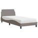 vidaXL Bed met matras "Dover" stof taupe 80x200 cm