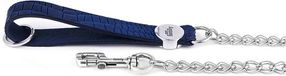 MY FAMILY Tucson Laisse pour chien courte / Ligne pour chien - Cuir italien - Bleu foncé - 60 cm