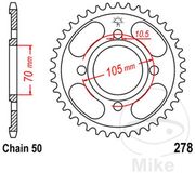 JT-prockets JTR278-38 kettingwiel