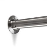 SOTECH kledingstang rond, RVS, lengte: 1160 mm, diameter: 25 mm incl. roedesteun Circle