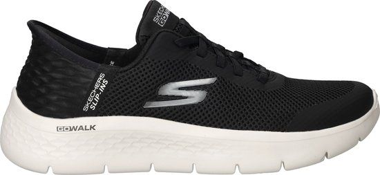 Skechers Go Walk Flex - Grand Entry Dames Instappers - Zwart/Wit - Maat 39