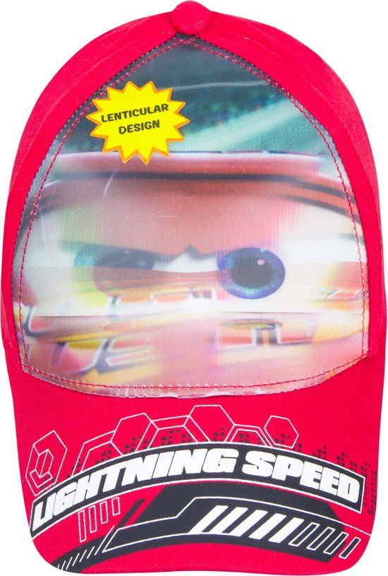 Disney Cars Pet / Cap - Katoen - 3D - Rood - Maat 52 cm (2-5 jaar)